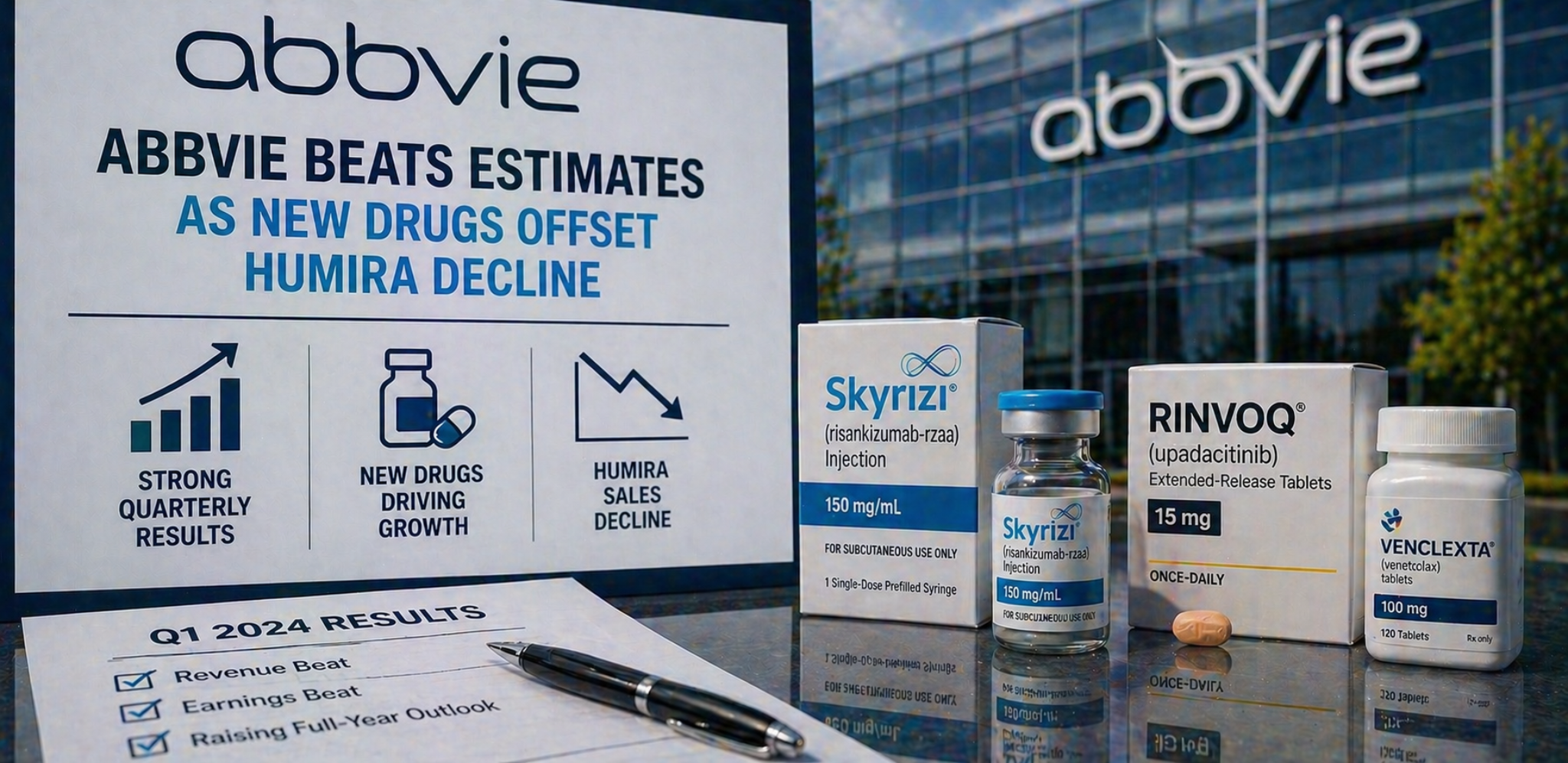 AbbVie beats estimates as new drugs offset Humira decline