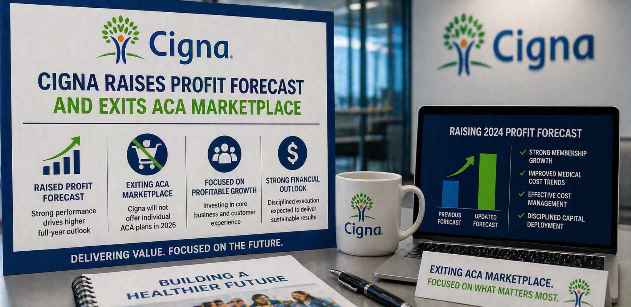 Cigna raises profit forecast and exits ACA marketplace