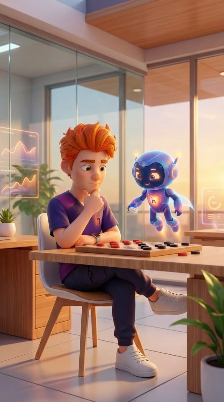 Seicho the human and Ishi the robot