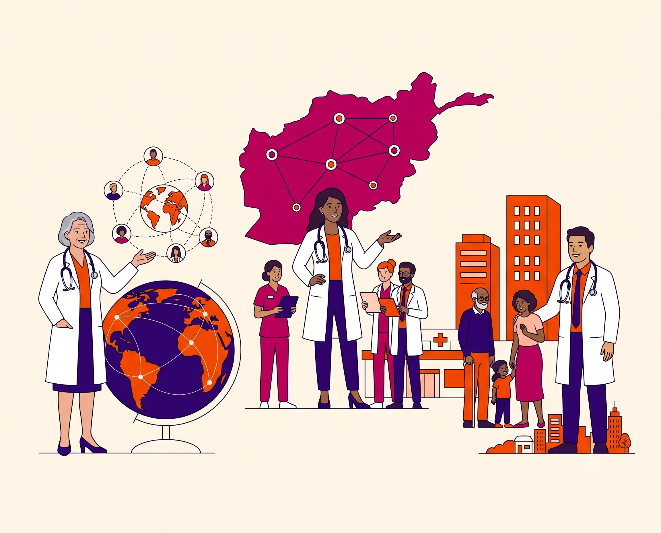 International, national, and regional healthcare KOL networks