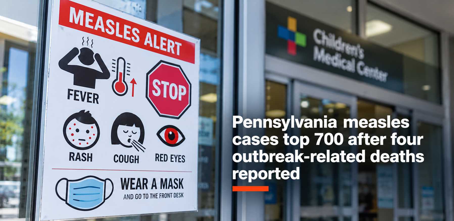 Pennsylvania measles cases top 700 after four outbreak-related deaths