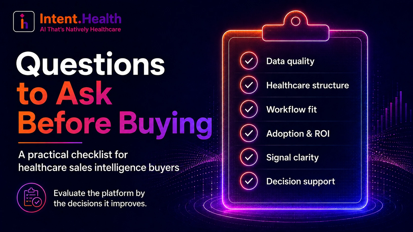 Questions to ask before buying healthcare sales intelligence