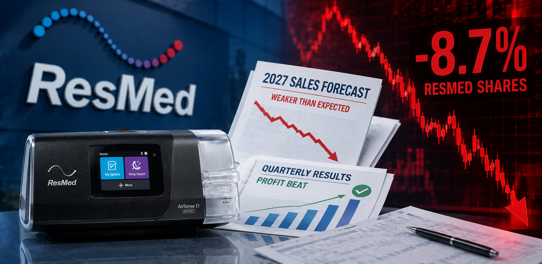 resmed shares fall